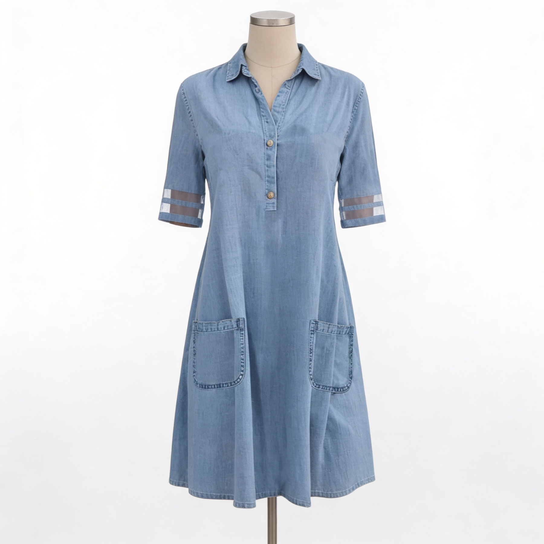 Charlotte™ | Relaxed Linen-Feel Shirt Dress